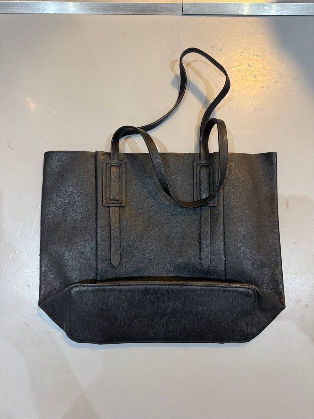 Everyday Black Tote with Dual Handles